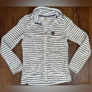 Roxy Kids Striped Jacket - White and Black